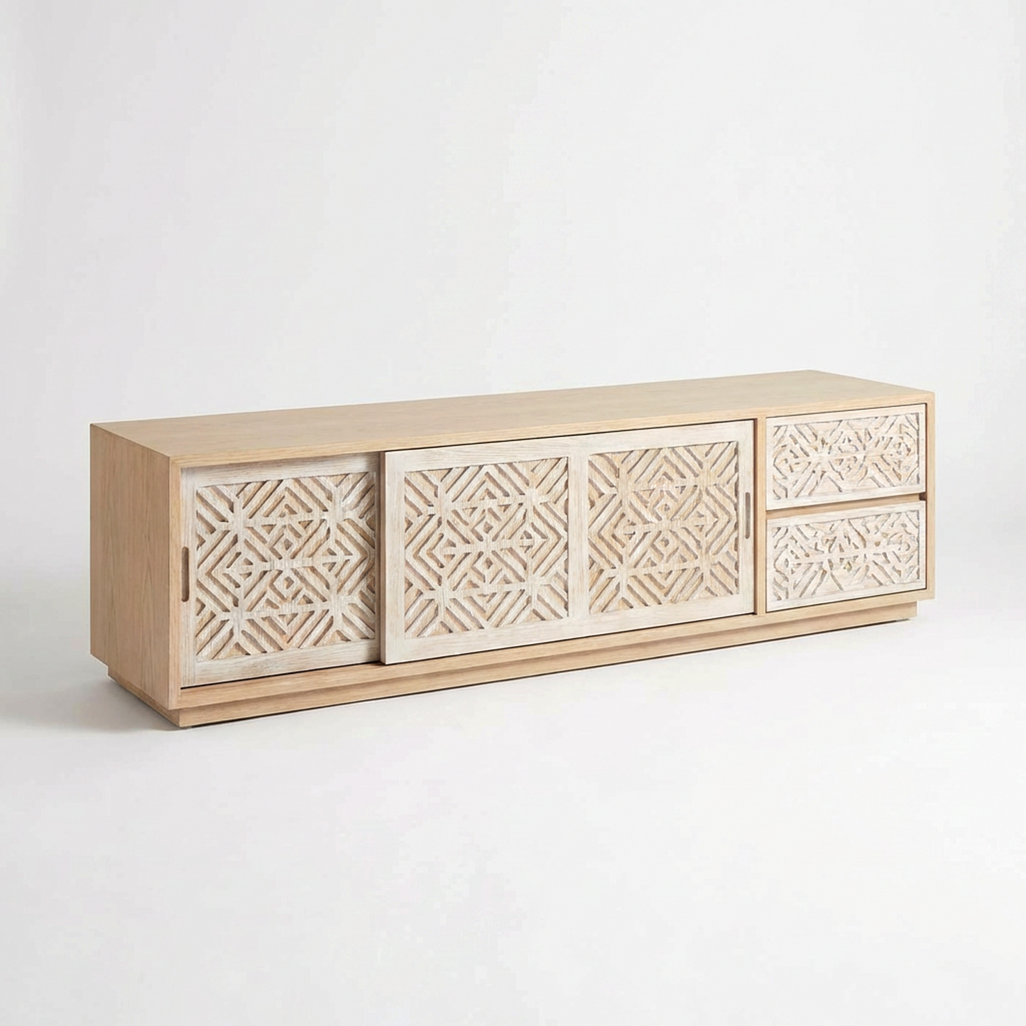 Carved Wood Media Console