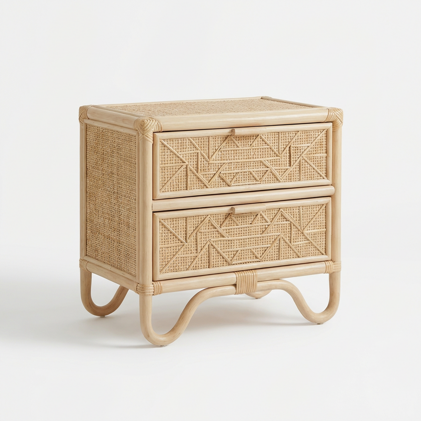 Natural Rattan Nightstand