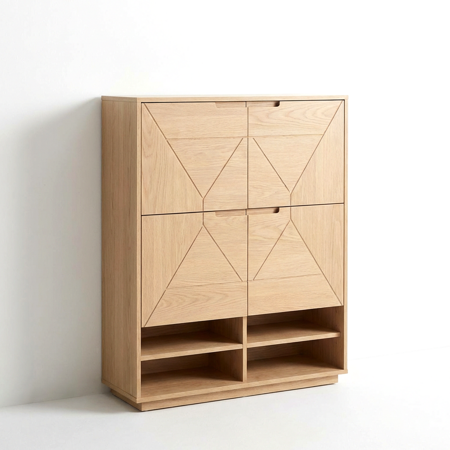 Modern Black Glass-Door Wardrobe