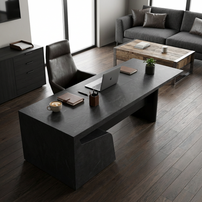 Modern Stone-Look Bench