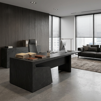 Modern Stone-Look Bench